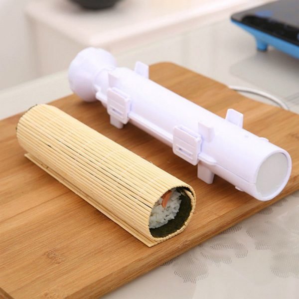 New DIY Sushi Maker Machine Roller Sushi Tools Roll Mold Making Kit Bazooka Rice Meat Vegetables 5