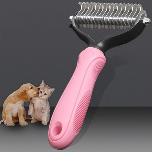 Stainless Steel Cutter Pet Grooming Combs for Cats Brush Comb Cat Hackle Pet Deshedding Brush CombS 4