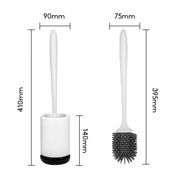 TPR silicone Toilet Brush Base Cleaning Brush For Toilet WC Toilet Brush Holder Bathroom Accessories Set 1