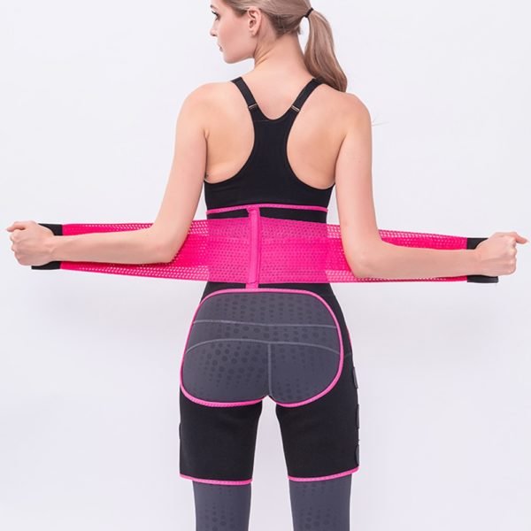 Women Waist Trainer Belt Sweat Body Adjusting Slimmer Sports Slimming Girdle Belt Foot Strap 2