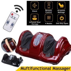 110V 220V Electric Heating Foot Body Massager Shiatsu Kneading Rolling Vibration Machine Reflexology Calf Leg Pain