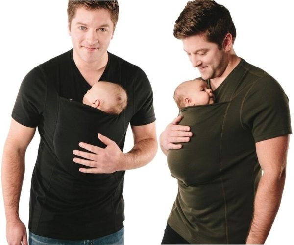 2018 Matching Family Clothing Kangaroo T Shirt for Daddy Kangaroo Vest Shirt for Mummy Big Pocket