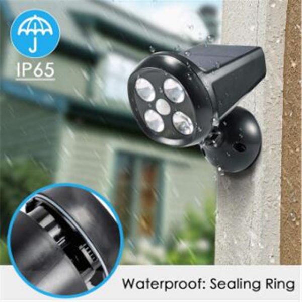 4 LED Outdoor Solar Light Motion Sensor Light Wireless Security Light IP65 Waterproof Spotlight Adjustable Wall