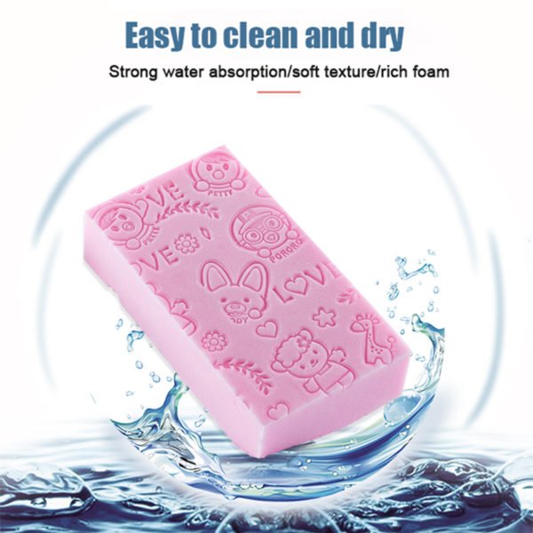 Bath Sponge Lace Printed Scrub Shower Baby Bath Scrubber Exfoliating Beauty Skin Care Sponge Face Cleaning 2