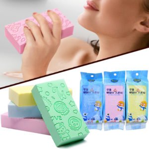 Bath Sponge Lace Printed Scrub Shower Baby Bath Scrubber Exfoliating Beauty Skin Care Sponge Face Cleaning