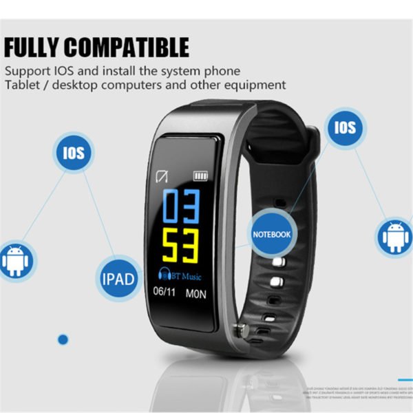 Bluetooth Y3 Color Headset Talk Smart band Bracelet heart rate monitor Sports Smart Watch Passometer Fitness 5