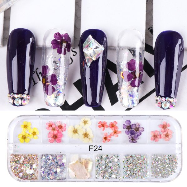 Dried Flower Nail Rhinestones Set Mixed Butterfly Foil Shell Paillette 3D Nail Art Decoration Bead Manicure 16.jpg 640x640 16