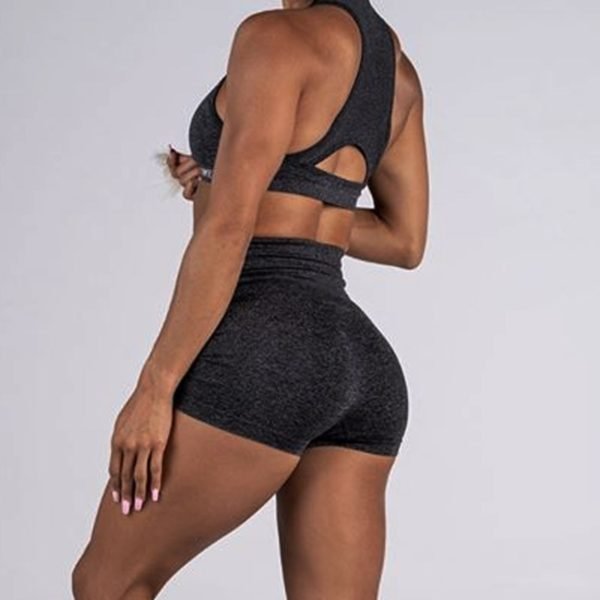 High waist seamless gym shorts fitness yoga short scrunch butt yoga shorts spandex pink short workout 3