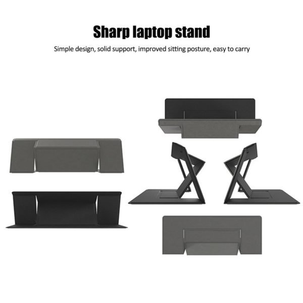 Invisible Laptop Adhesive Stand Folding Adjustable Bracket Portable Tablet Holder for iPad MacBook Lenovo Samsung Laptops 2