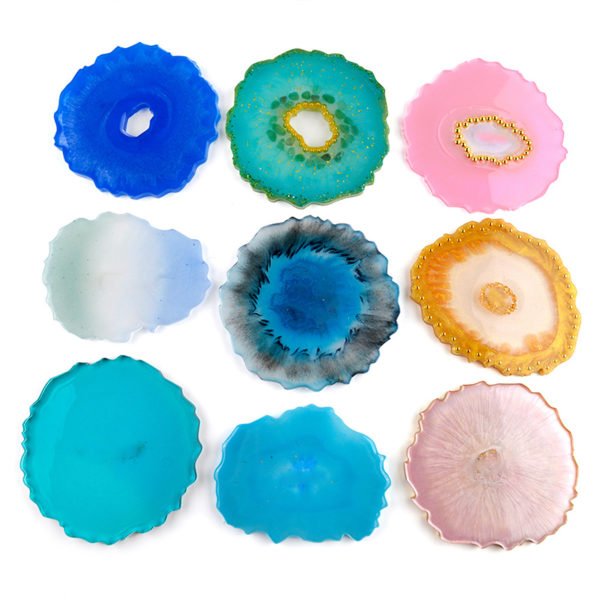 Kawaii Agate Irregular Coasters Resin Casting Mold Silicone Jewelry Making Epoxy Resin Art Supplie Mould DIY