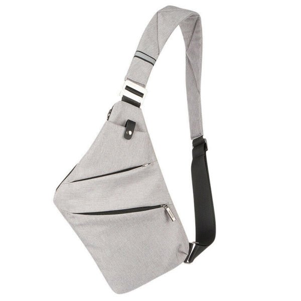 New men s chest bag multi function portable purse fashion solid color sling shoulder bag Messenger