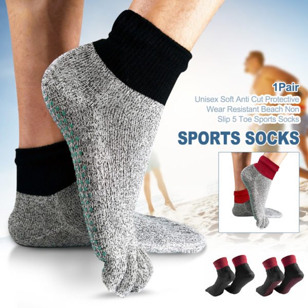Non Slip 5 Toe Sports Socks Unisex Soft Anti Cut Protective Wear Resistant Women Beach Socks 1