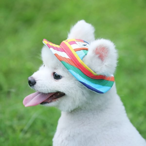 Pet Dog Cap Tailup Summer Cloth Mesh Breathable Pet Sun Hat Canvas For Small Dog Pet 1