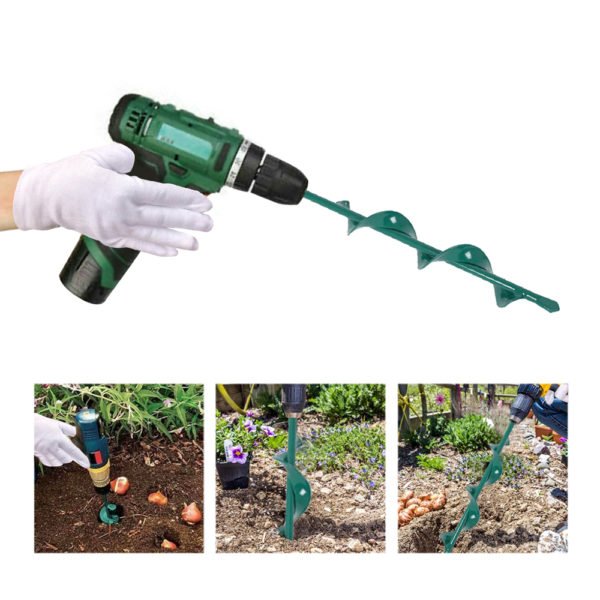 Spiral Drill Bit Garden Auger Drill Bit Planting Irrigation Weeding Steel Tool for Electric Hammer Drill 1