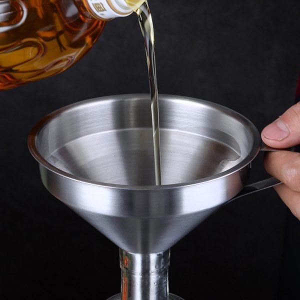 Stainless Steel Kitchen Oil Liquid Funnel Metal Funnel Kichen Accessories Tool Wide Mouth Funnel for Canning 3