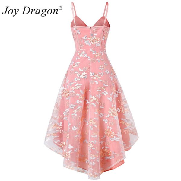Summer Clothes for Women Floral Skater Dress Desigual Backless Bayan Elbise Lace Dresses Vestido Mujer Verano 4