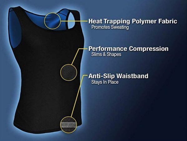 Sweat Body Shaper Vest Men Women Gym Fitness Advanced Sweatwear Suit Weight Loss Black Fat Burning 3