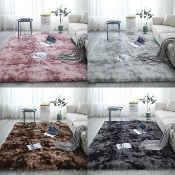 Warm Soft Modern Downy Luxurious Blanket Balcony Bedroom Home Rectangular Carpet Faux Fur Carpet Bedroom Mat 4