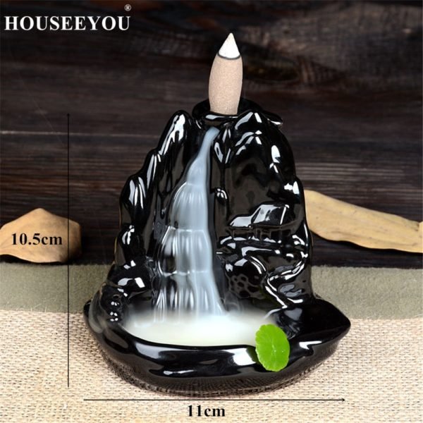 10Pcs Incense Cones Backflow Incense Burner Incensory Buddha Statue Ceramic Aroma Smoke Censer Zen Room Incense 2