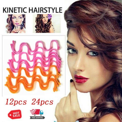 12 24PCS Hot Wave Long Hair Curlers Curl Leverage Rollers Spiral Ringlets Hairdressing Tool 1