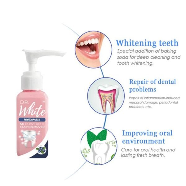 30ml Teeth Whitening Soda Toothpaste Blueberry Stain Removal Toothpaste Fight Bleeding Gums Toothpaste Tooth Care 2