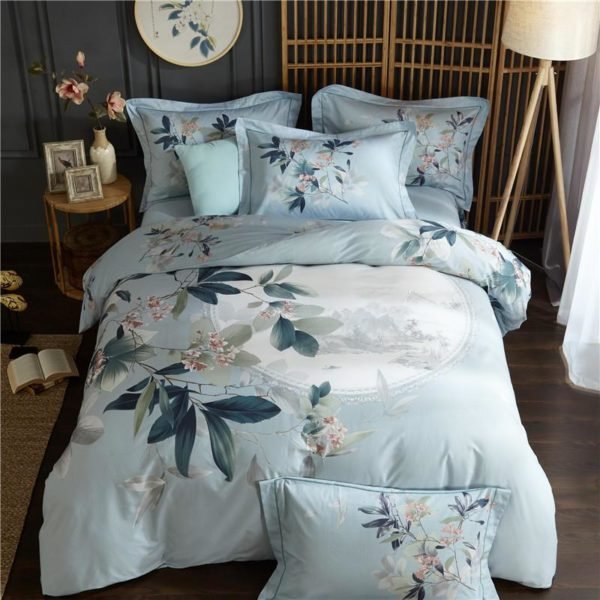 45 100 Cotton King size Queen Bedding Set Duvet Cover Bed sheet Fitted sheet Bed set