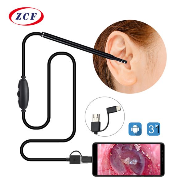 5 5mm 3 in 1 Ear cleaner camera android endoscopy camera usb otoscope borescope type c