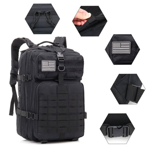 50L Military Tactical Backpack Assault Bags Waterproof Bug Travel Bag Large Rucksack 3P Outdoor Hiking Camping 3