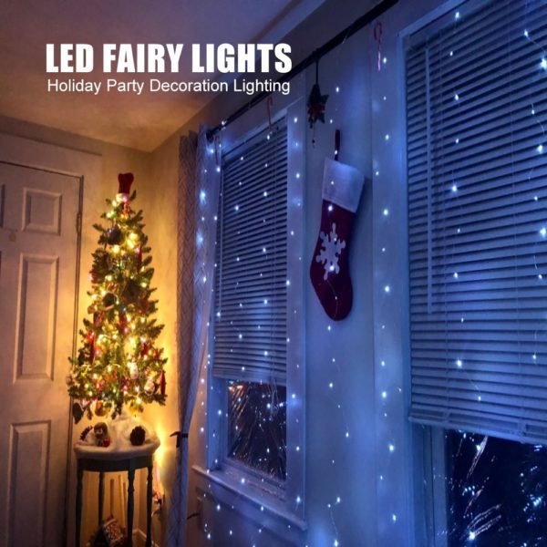 Christmas LED fairy lights garland curtain string lights Remote control included Home decoration bedroom window Holiday 1