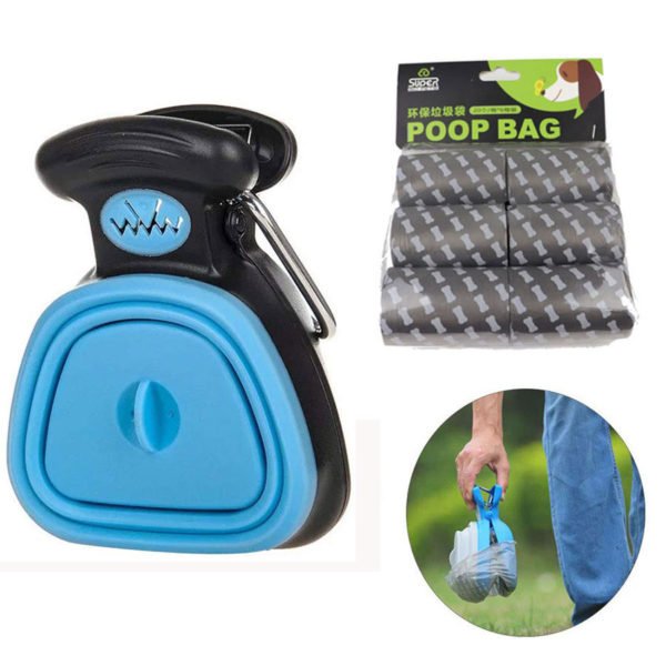 Dog Poop Bag Dispenser Travel Foldable Pooper Scooper Poop Scoop Clean Pick Up Animal Waste Waste 6