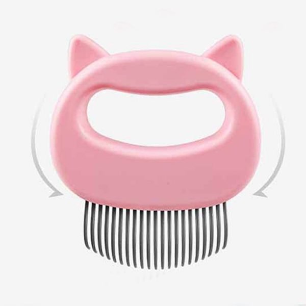 Durable Pet Massage Brush Shell Shaped Handle Pet Grooming Massage Tool To Remove Loose Hairs Only
