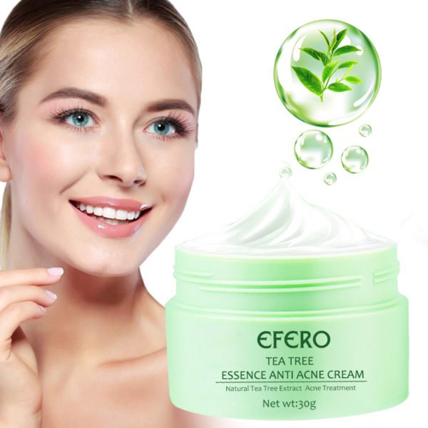 EFERO Tea Tree Anti Acne Face Cream Oil Control Shrink Pores Acne Cream Anti Pimple Whitening