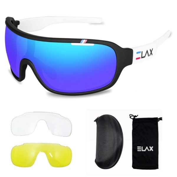 ELAX Brand 2019 New 3 Lenses Sport Cycling Glasses Men Women Outdoor Cycling Sunglasses Mtb Bike 3