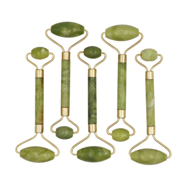 Facial Massage Roller Guasha Board Double Heads Jade Stone Face Lift Body Skin Relaxation Slimming Beauty 5