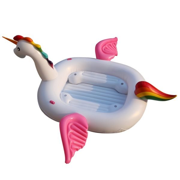 Factory directly sales PVC Giant Inflatable Unicorn Float Party Bird Island Big animal boat for 6 4