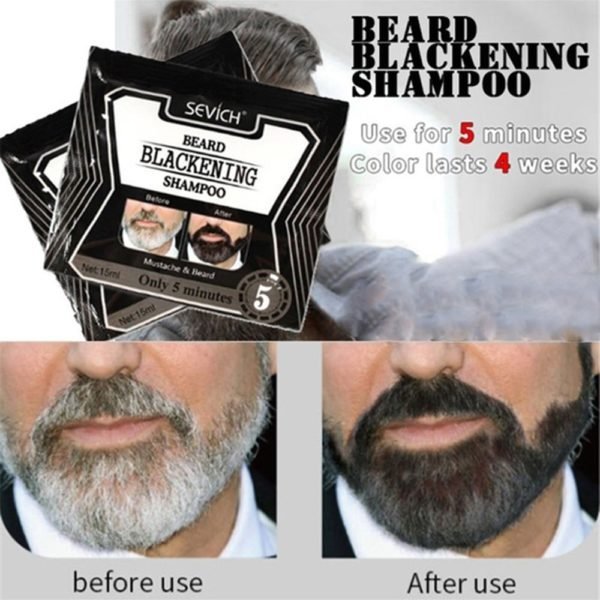 Fast Black Beard Dye Tint Cream Mustache Hair Coloring Beard Blackening Shampoo Natuurlijke Zwarte Shampoo Voor