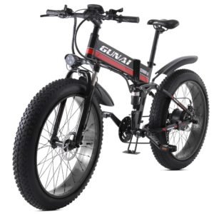 GUNAI Electric Bicycle 48V12Ah 1000W with LCD Display E Bike and Removeable Lithium Battery