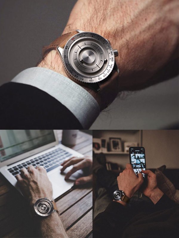 Magnetic ball Watch Unique Men s Quartz Wrist Watch Steel Man Watch Waterproof Shockproof Best selling 5