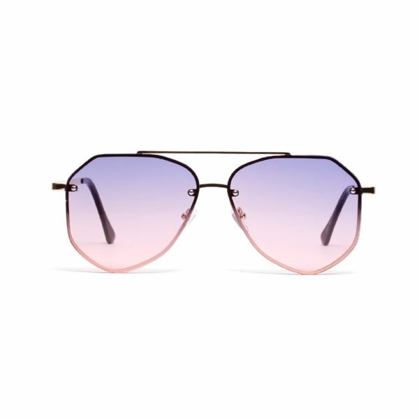 Men Women Retro Round Sunglasses Ladies Brand Designer Luxury Metal Color pink Vintage Mirror Polygonal Oversize 3