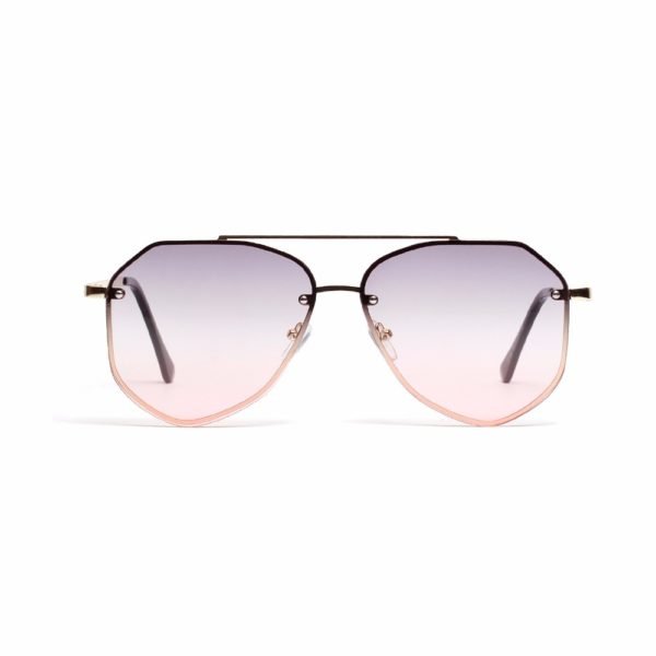 Men Women Retro Round Sunglasses Ladies Brand Designer Luxury Metal Color pink Vintage Mirror Polygonal Oversize 5