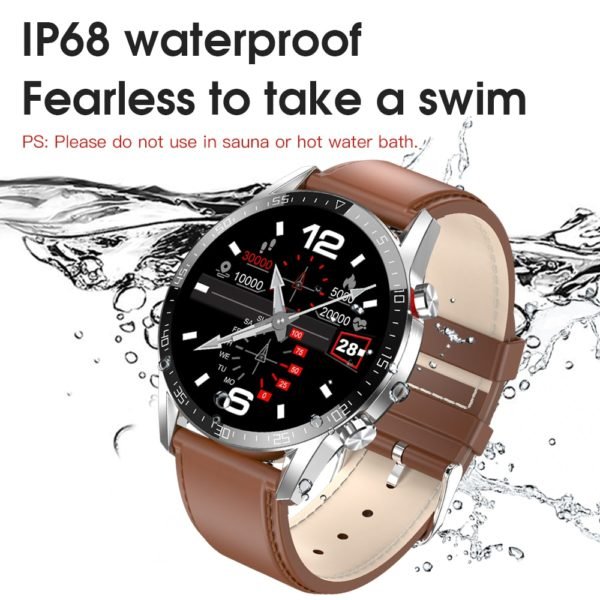 New L13 Smart Watch Men IP68 Waterproof ECG PPG Bluetooth Call Blood Pressure Heart Rate Fitness 2