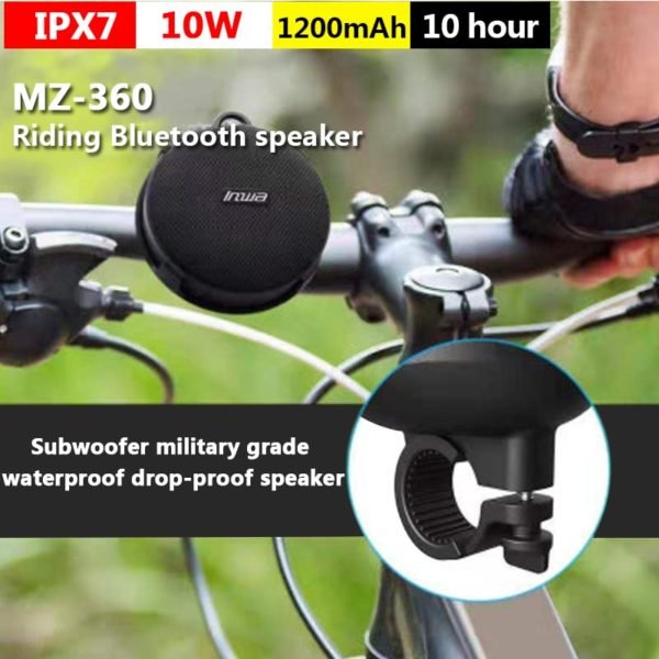 Portable Bikes Bluetooth Speaker Bicycle Column Waterproof Shower Speaker Acoustics Sound Boombox Soundbar Woofer Hands Free 1