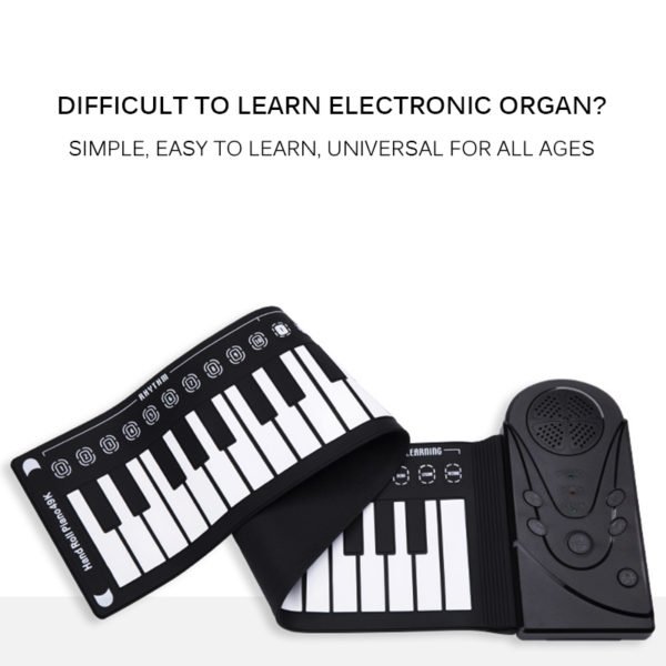 Portable Piano 49 Keys Electronic Pianos Keyboard Professional Smart Folding Silicone Roll Up Piano Beginner Instrument 2