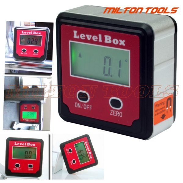 Precision digital protractor inclinometer Level box digital angle finder Bevel Box with magnet base Tilt Direction 3