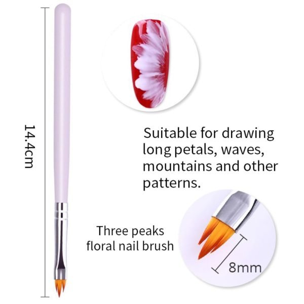 Professional UV Gel Brush Pen Transparent Acrylic Nail Art liner Painting Drawing Brush Gradient for Nail 5