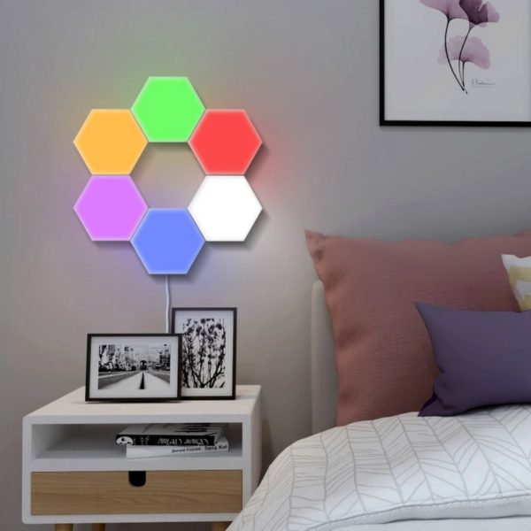 Quantum Light Touch Sensor Night Lights LED Hexagon Light Magnetic Modular touch Wall Lamp Creative Home 2