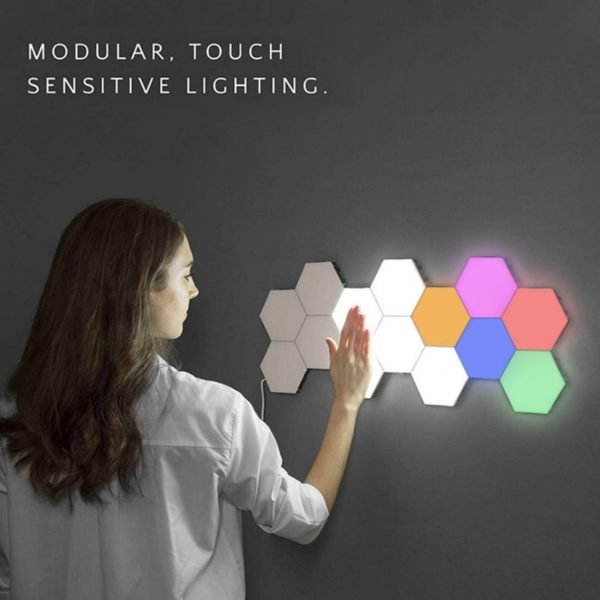 Quantum Light Touch Sensor Night Lights LED Hexagon Light Magnetic Modular touch Wall Lamp Creative Home