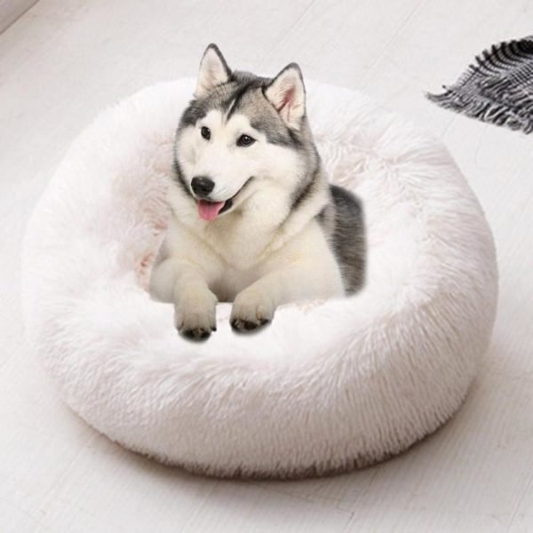 Round Dog Bed Washable long plush Dog Kennel Cat House Super Soft Cotton New Hot Mats 1