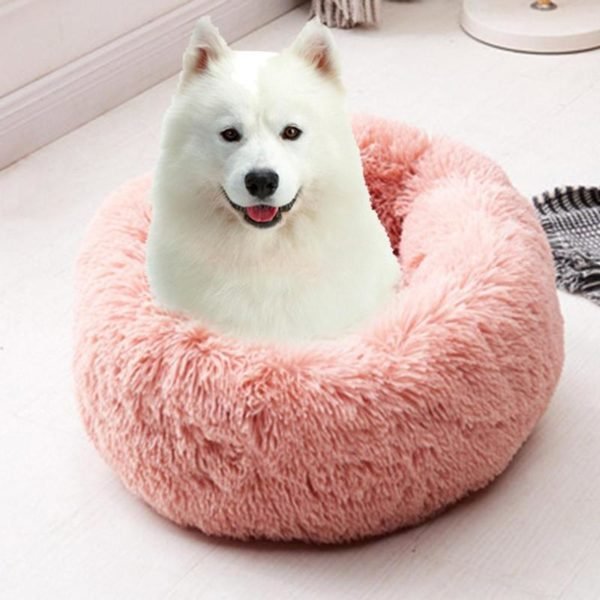 Round Dog Bed Washable long plush Dog Kennel Cat House Super Soft Cotton New Hot Mats 3