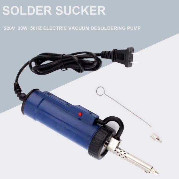 Solder Sucker 30W 220V 50Hz Electric Vacuum Desoldering Pump Iron Gun Soldering Repair Tool with Nozzle